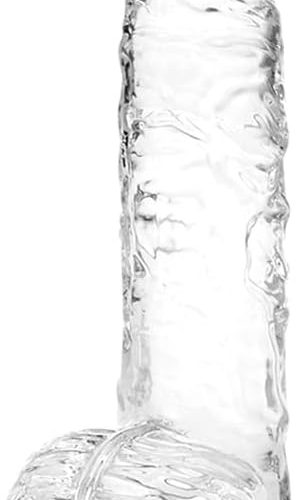 Small Realistic Clear 6 inch Cute Dildo,Adult Sex Toy with Suction Cup Dildo, Suitable for Beginner Women/Men/Gay with Thin and Slim Poke, can be Use for G-spot and Anal