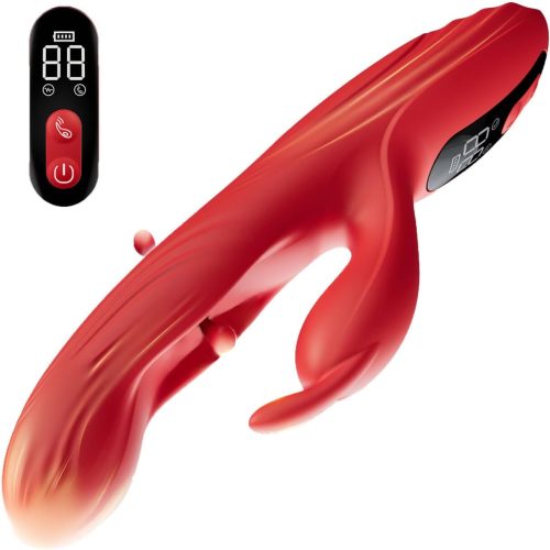 2026 Newly Electric Adult Toy for Women Realistic Silicone Wand Thrusting Stimulation with Cup for Thumb-Grip Push-Style Massage (red)