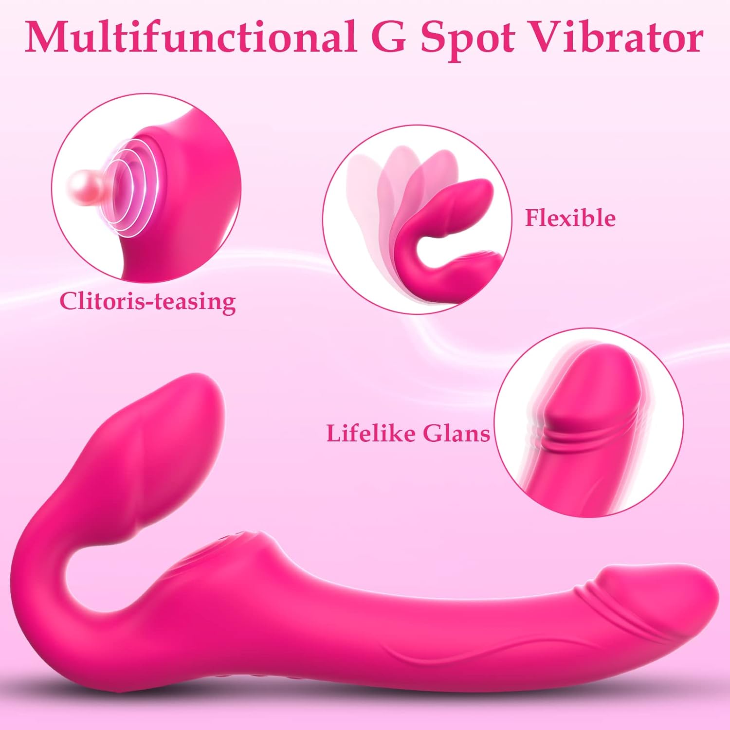 Wearable Viboators for Woman, 7.5" Lifelike Dilbo with Adjustable Waist and Thigh Y921 - Image 2