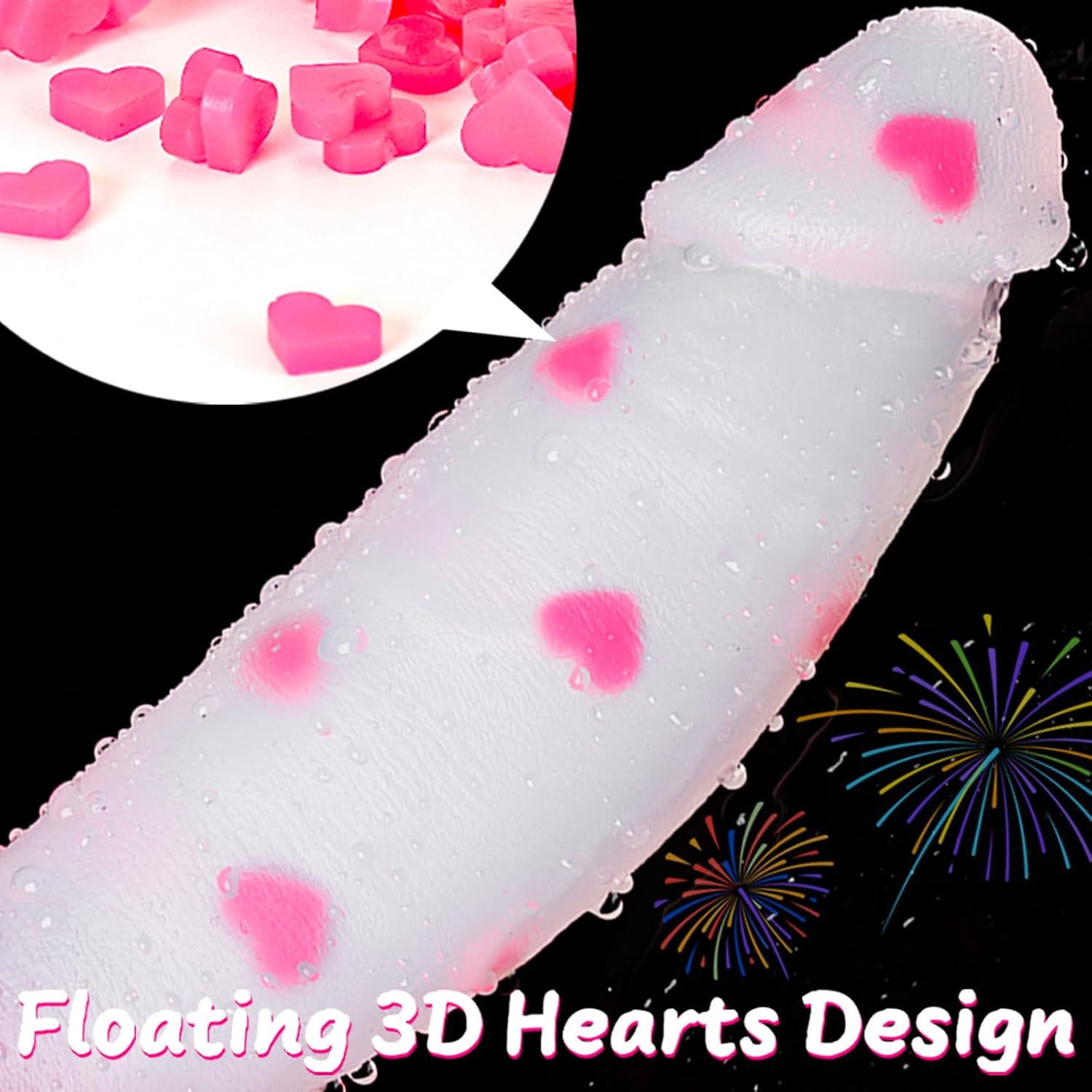 8" Big Thick Girthy Monster Fantasy Dildo - Pink Clear Liquid Silicone Dildos, Strap on Dildo with Suction Cup, Wide Large Riding Dildos for G Spot Anal, Adult Sex Toys & Games for Women Men Couples - Image 2