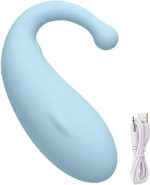 Adult Vibrating Egg 10 Modes Whale-Shaped Sex Machine Vibrating Egg Female Sex Toy G-Spot Vibrator (Blue)