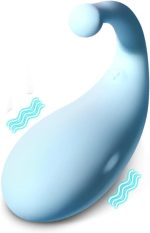 Adult Vibrating Egg 10 Modes Whale-Shaped Sex Machine Vibrating Egg Female Sex Toy G-Spot Vibrator (Blue) - Image 2
