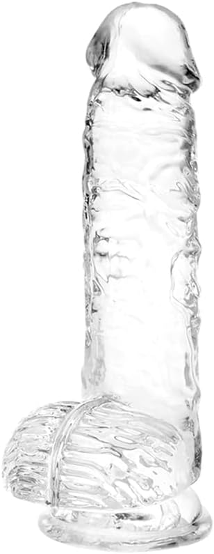41tUMEw2hyL._AC_SL1000_.jpg Small Realistic Clear 6 inch Cute Dildo,Adult Sex Toy with Suction Cup Dildo, Suitable for Beginner Women/Men/Gay with Thin and Slim Poke, can be Use for G-spot and Anal - Image 1