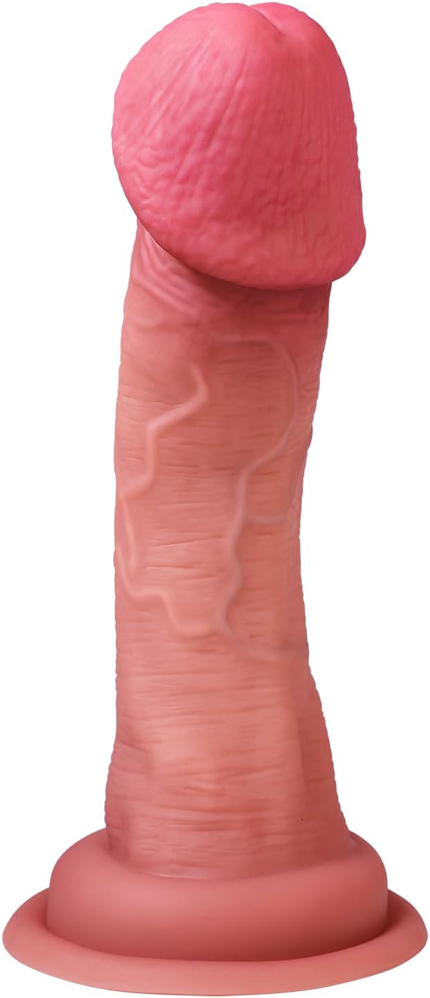 51LeorXfwL._AC_SL1500_.jpg 8.7 Inch Thick Realistic Dildo with Suction Cup, Large Glans Penis with Curved Shaft, Soft Skin Texture, G-Spot Massage & Hands Free Play, Body Safe Silicone Big Anal Dildo for Women, Men & Couples - Image 1