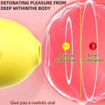 Lemon Sucking Vibrating Egg - 10 Modes Clitoral Sucking and Vibration, Female-Specific, Rechargeable Waterproof C-Spot Clitoral Stimulator, Silent Design, Cute Lemon Sex Toy - Image 2