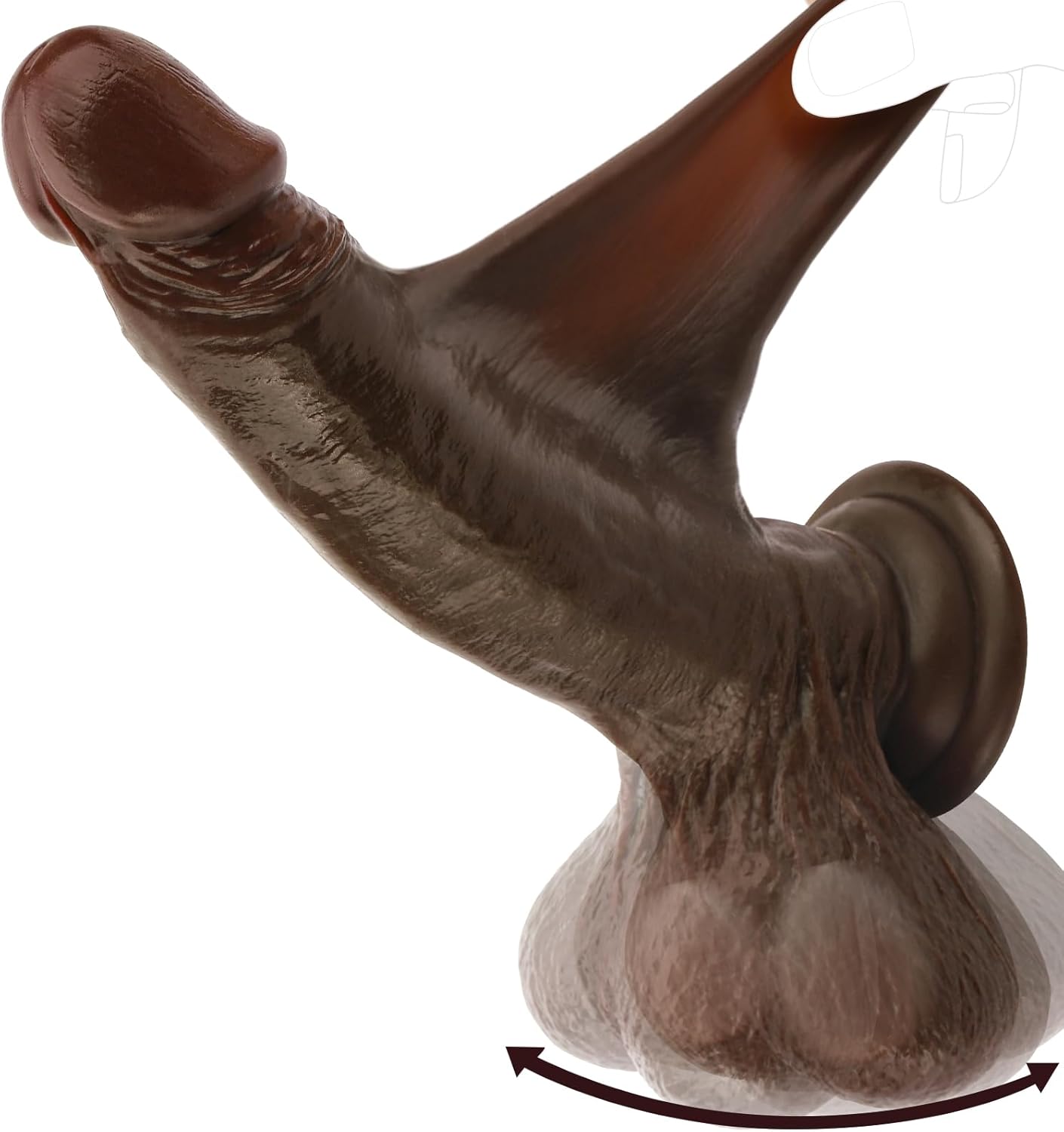 61fmVLQbvfL._AC_SL1500_.jpg Realistic Huge Dildo with Big Swinging Balls Sex Toys, 9.05“ Long Dildos for Anal G spot Stimulate, Soft Liquid Silicone Didlo with Suction Cup, Real Skin Thick Anal Dildo for Men Women Couples - Image 1