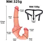 Realistic Strap on Harness Double Dildos Adult Sex Toys, 10 Modes Heating Modes Wearable Anal Dildo with Remote Control for Anal G-Spot Massage, Female Masturbating Wand for Women Couples - Image 2