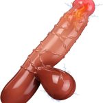 8.3” Thick Knots Dildo Vibrator Adult Sex Toys, Monster Heatable Dildo with 10 Modes Vibrator Stimulating Clitoral Anal G-spot Vibrating Wand, Big Wand Realistic Dildo Sex Toys for Women Men Pleasure
