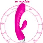 2026 Adult Toys for Women Today Rabbit Ears 8 Frequency and 7 Thrusting Modes with Realistic Waterproof Soft Gifts Portable Relaxion Games for Men and Female Womens Toys Purple - Image 2