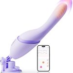 Simulated silicone dick vibrating thrust heating, remotely controlled sucking and licking vibrator toy, with a strong suction cup, freeing your hands