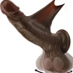 Realistic Huge Dildo with Big Swinging Balls Sex Toys, 9.05“ Long Dildos for Anal G spot Stimulate, Soft Liquid Silicone Didlo with Suction Cup, Real Skin Thick Anal Dildo for Men Women Couples